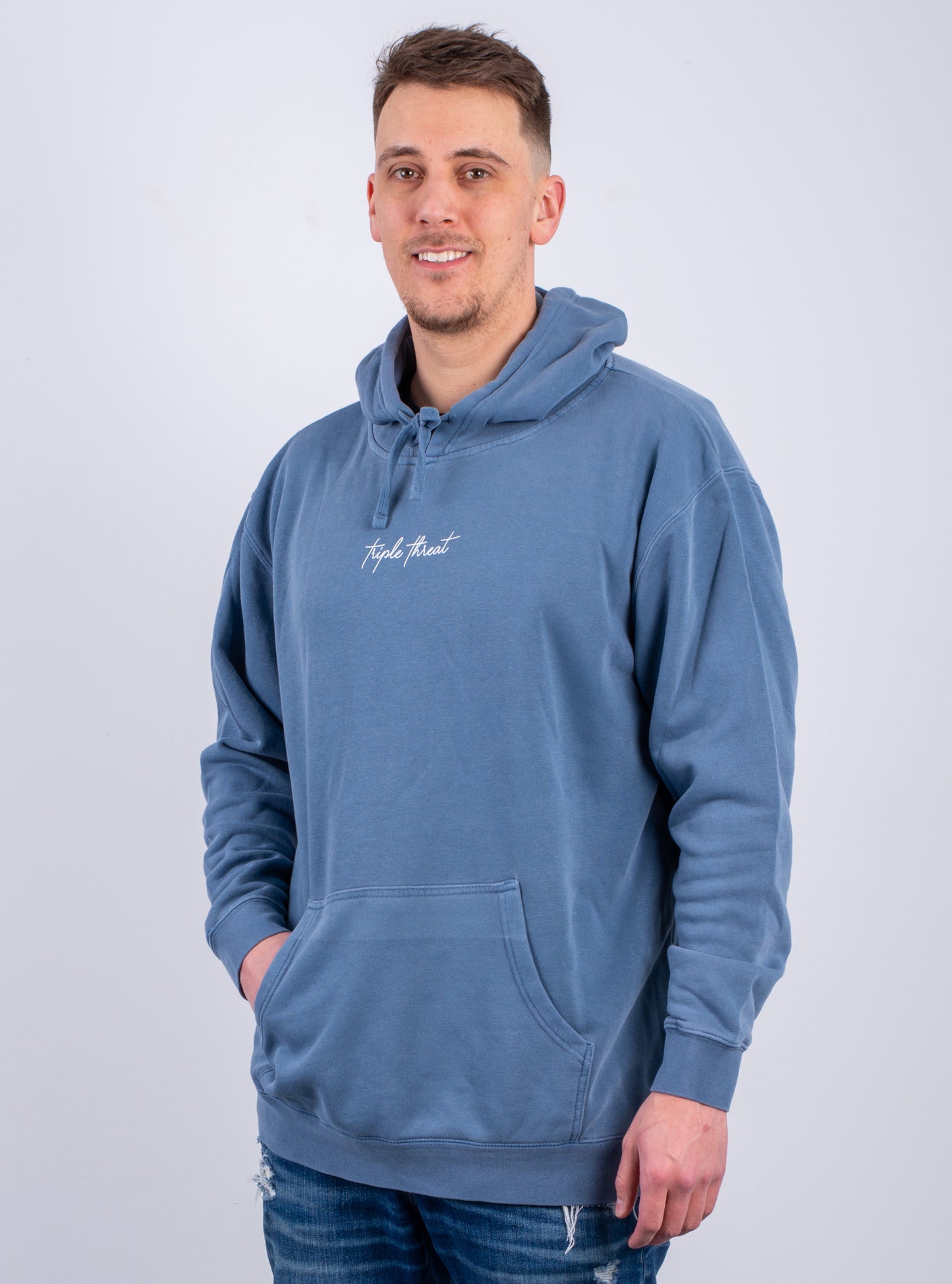 Triple Threat Premium Signature Series Pigment Dyed Long Hoodie